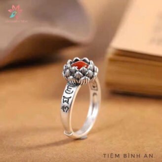 Nhẫn bạc Om Mani Padme Hum